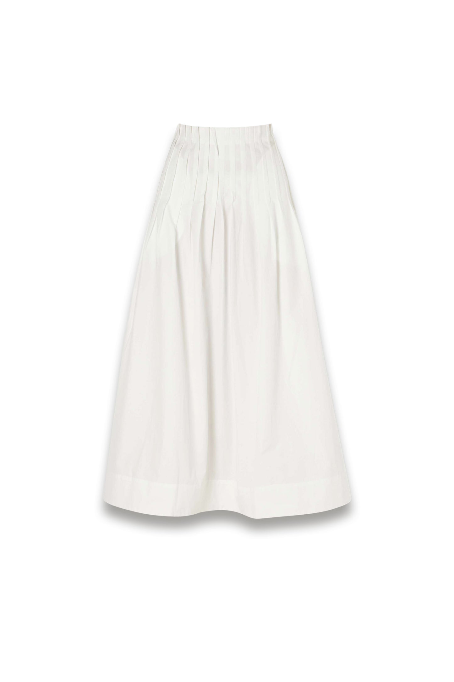 Pleated Cotton-poplin Maxi Skirt