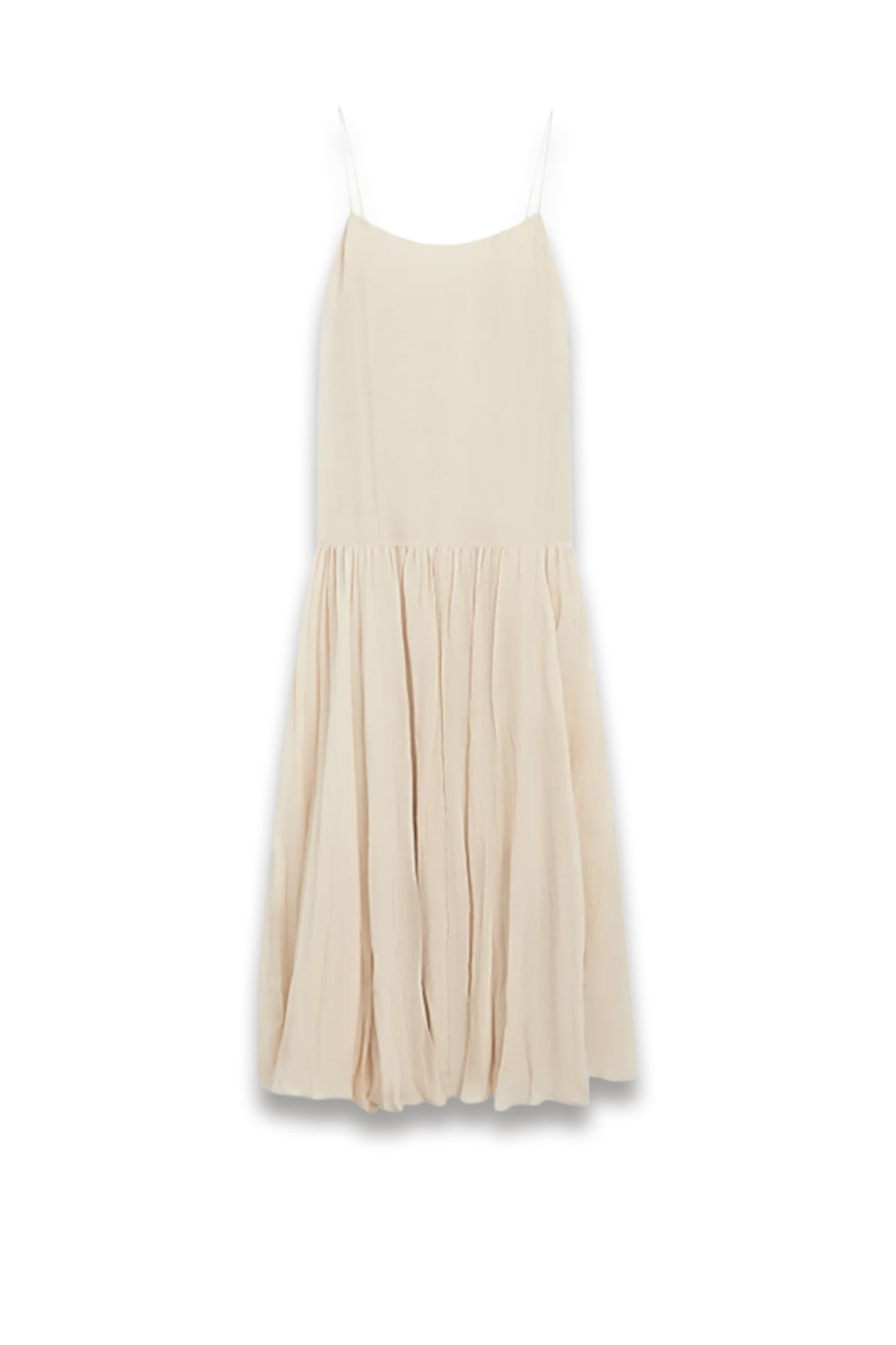 Flowing Midi Dress with Pleated Detail
