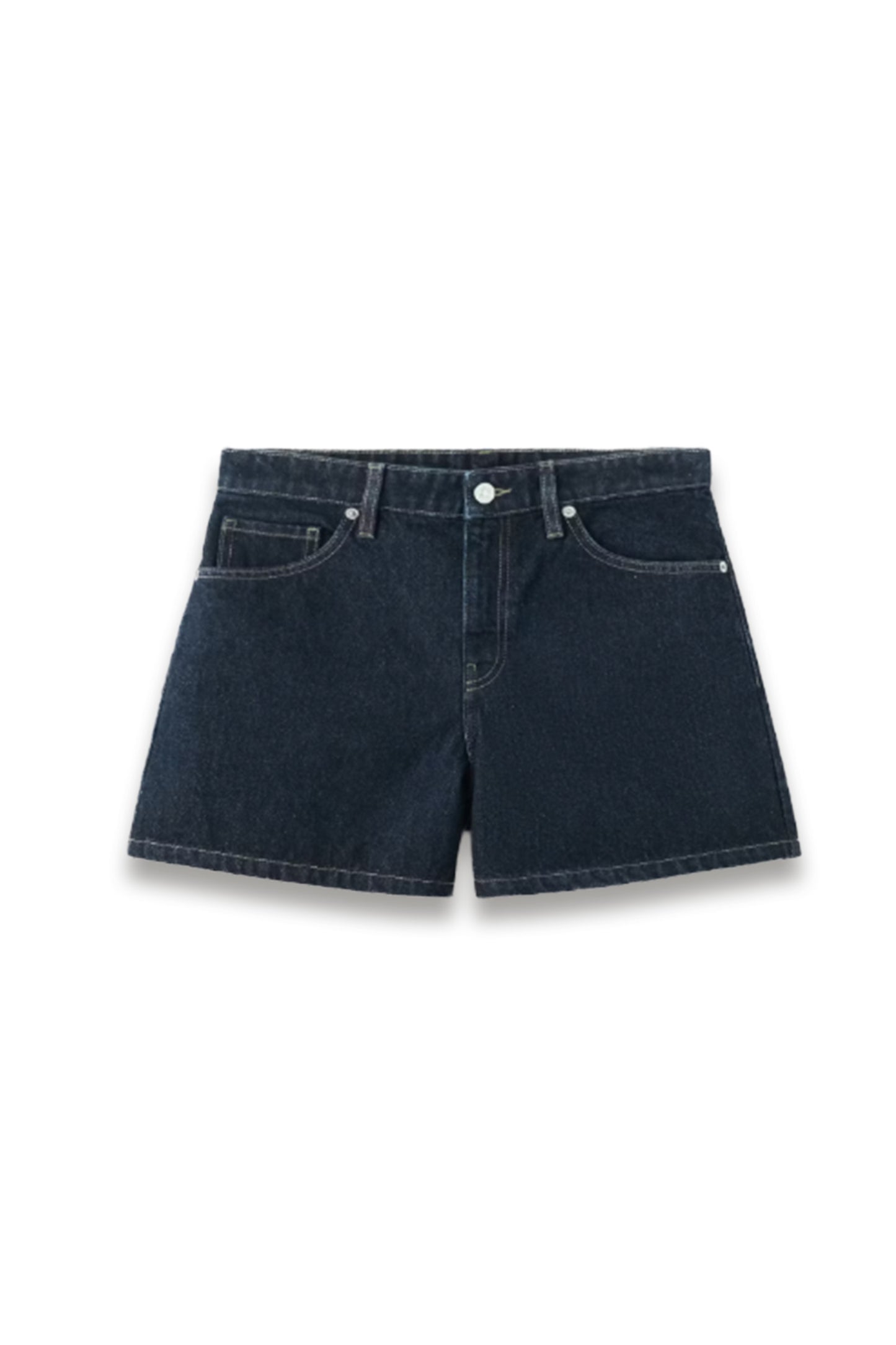 Straight Mid-rise Denim Shorts