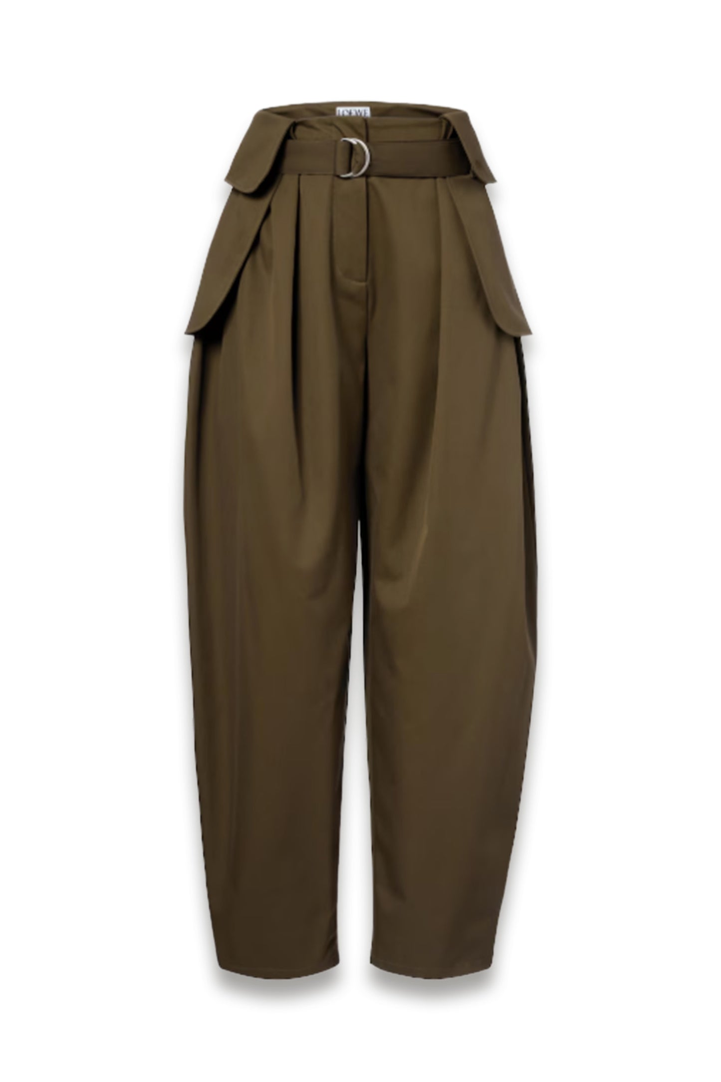 Double L Cotton and Silk Barrel-leg Pants