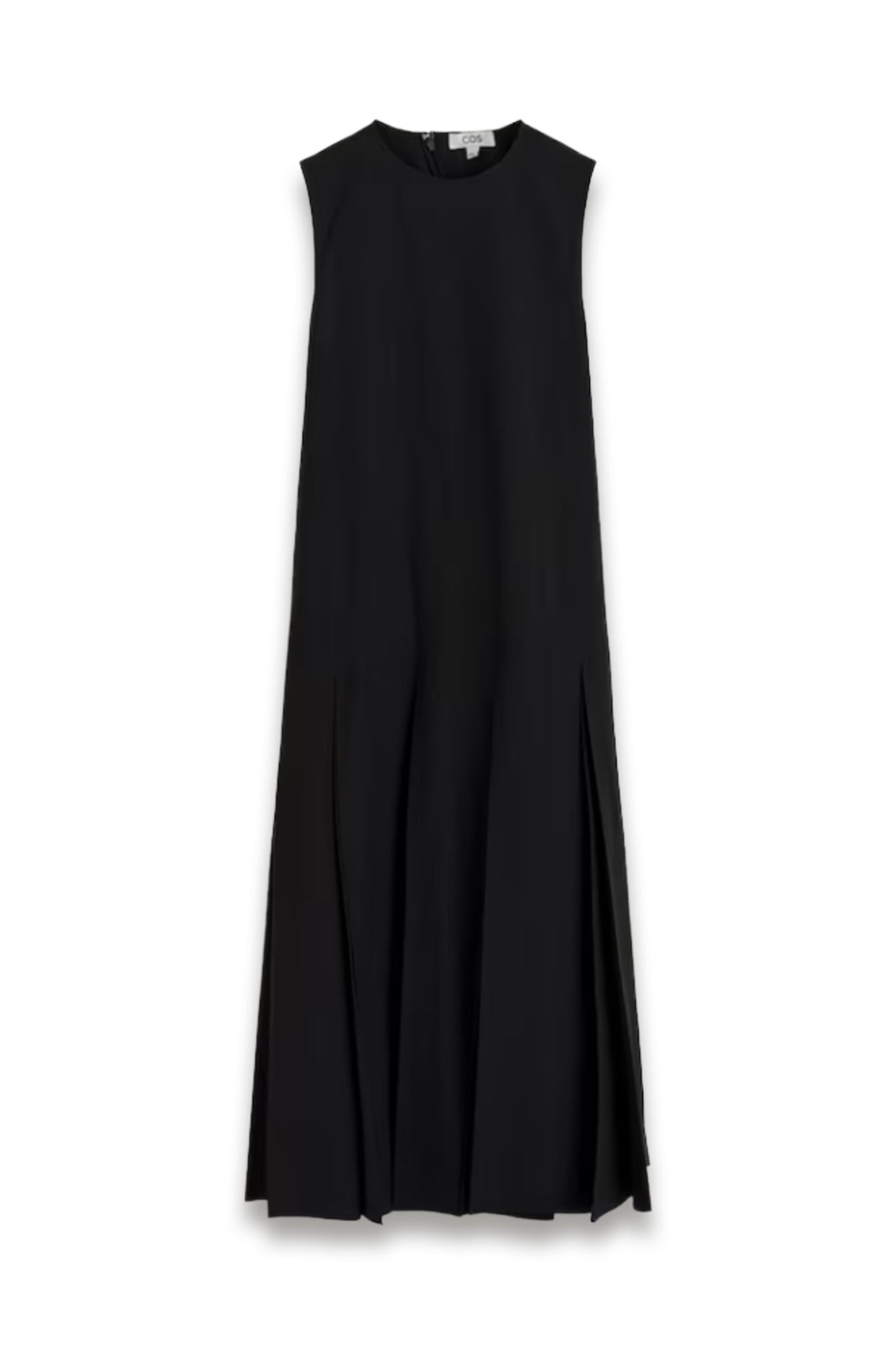 Pleated Cotton Linen Maxi Dress