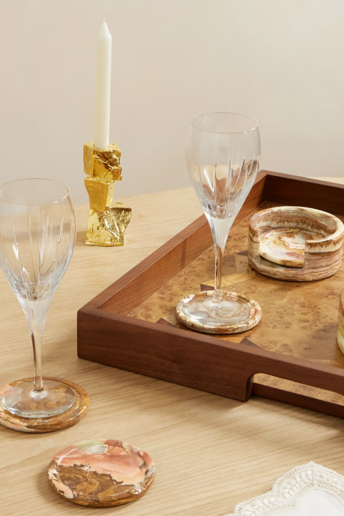 Set of Four Onyx Coasters
