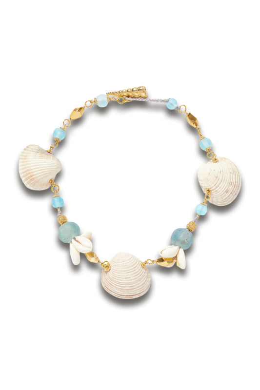 Stone and shell necklace
