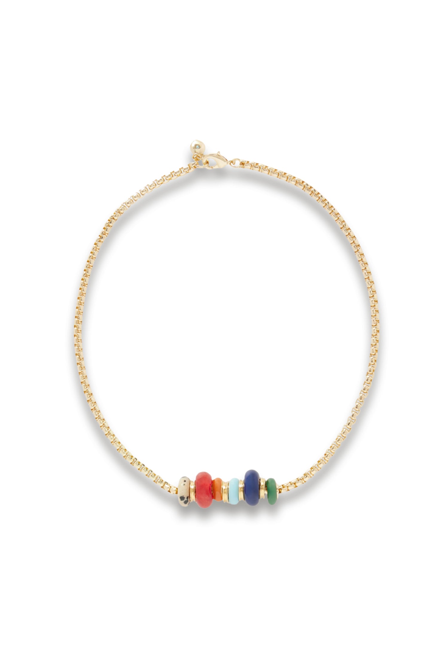The Stone Slider gold-tone multi-stone necklace