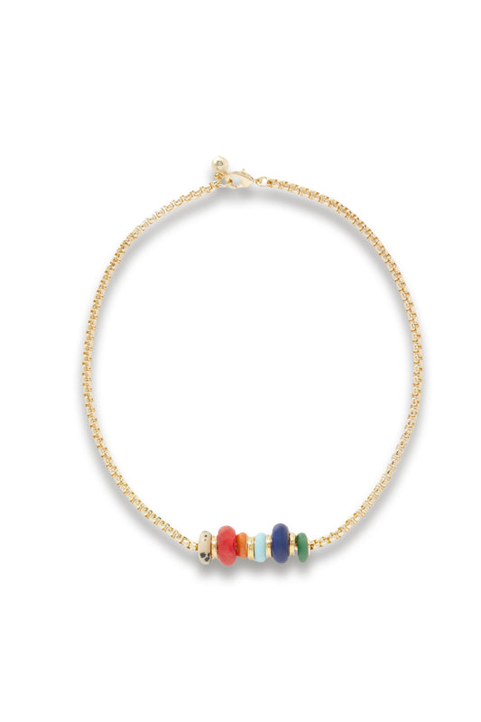 The Stone Slider gold-tone multi-stone necklace