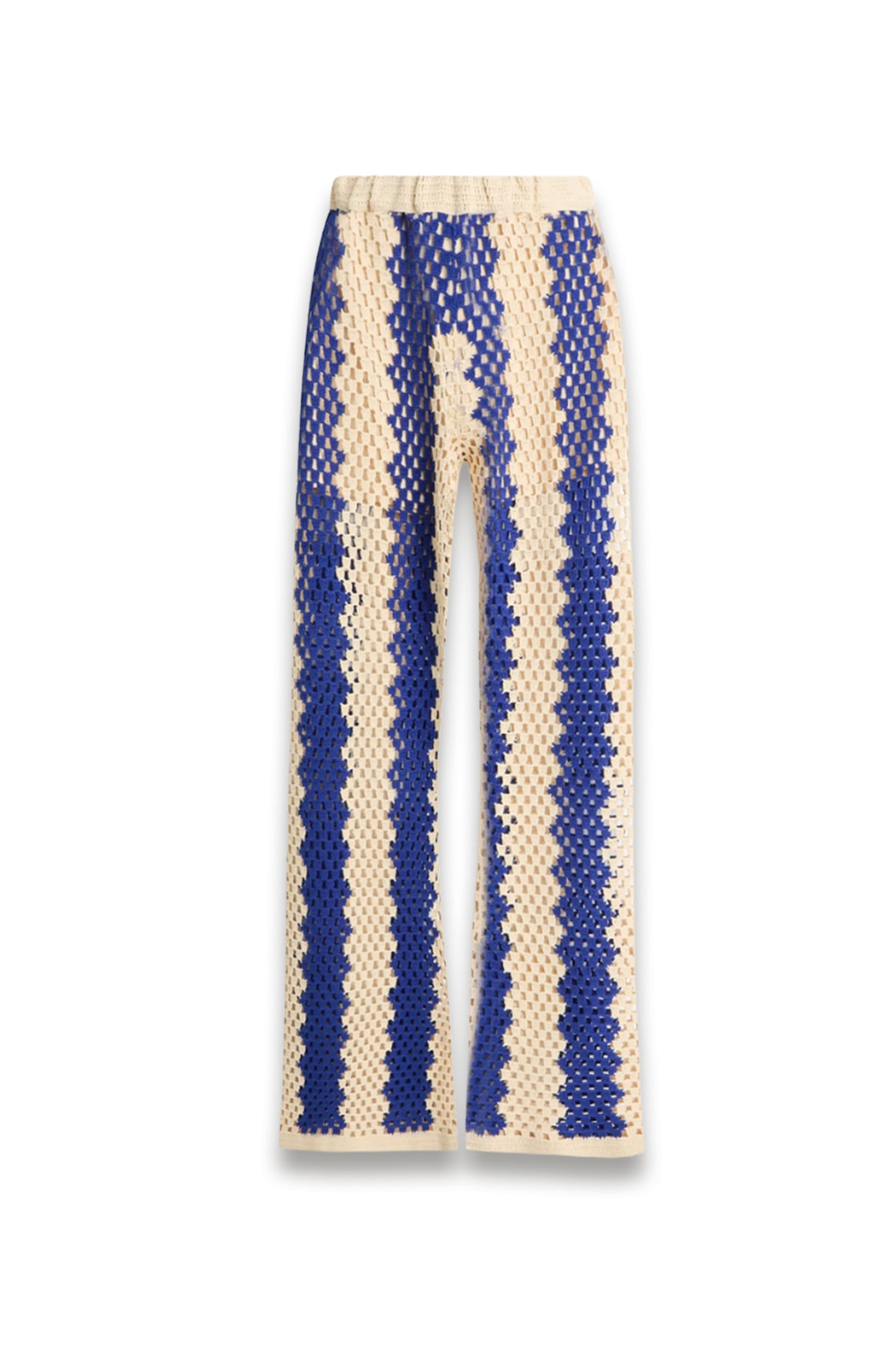 Cotton blend wide leg pants