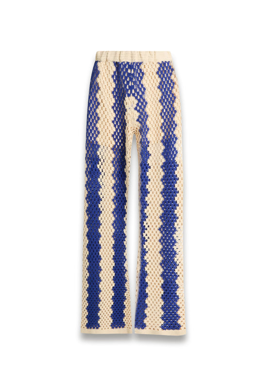 Cotton blend wide leg pants