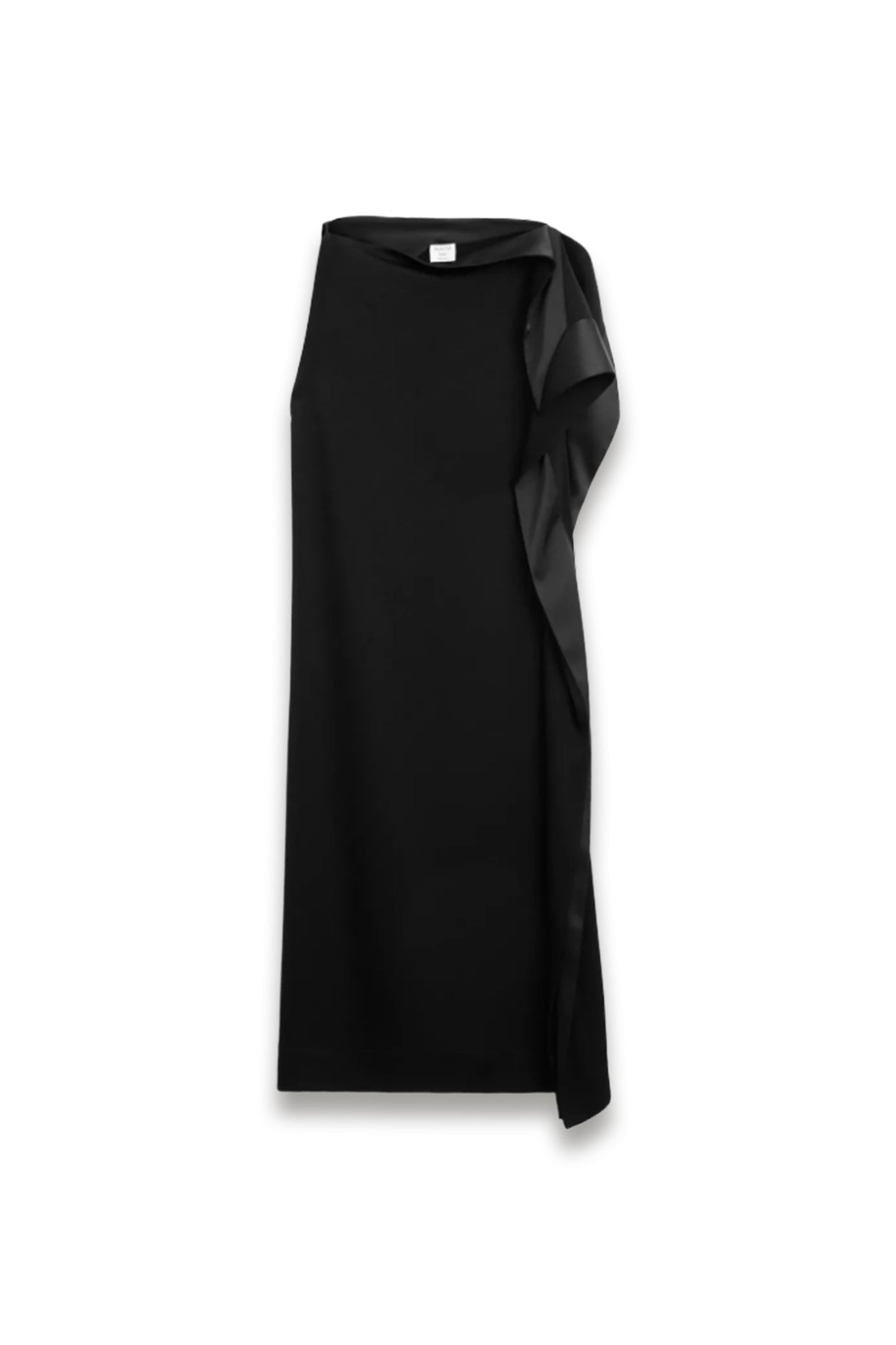 Flowing asymmetric dress with ruffle detail
