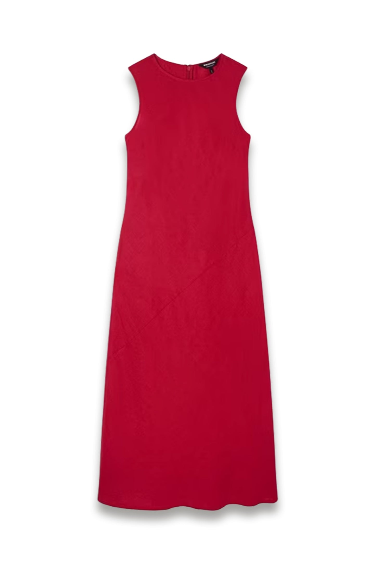 Bias Cut Linen Sleeveless Dress