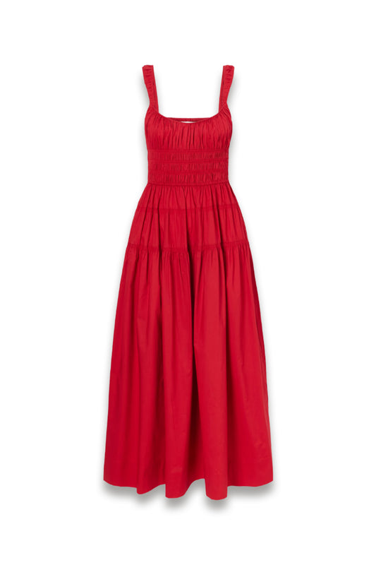 Clover organic cotton-poplin midi dress