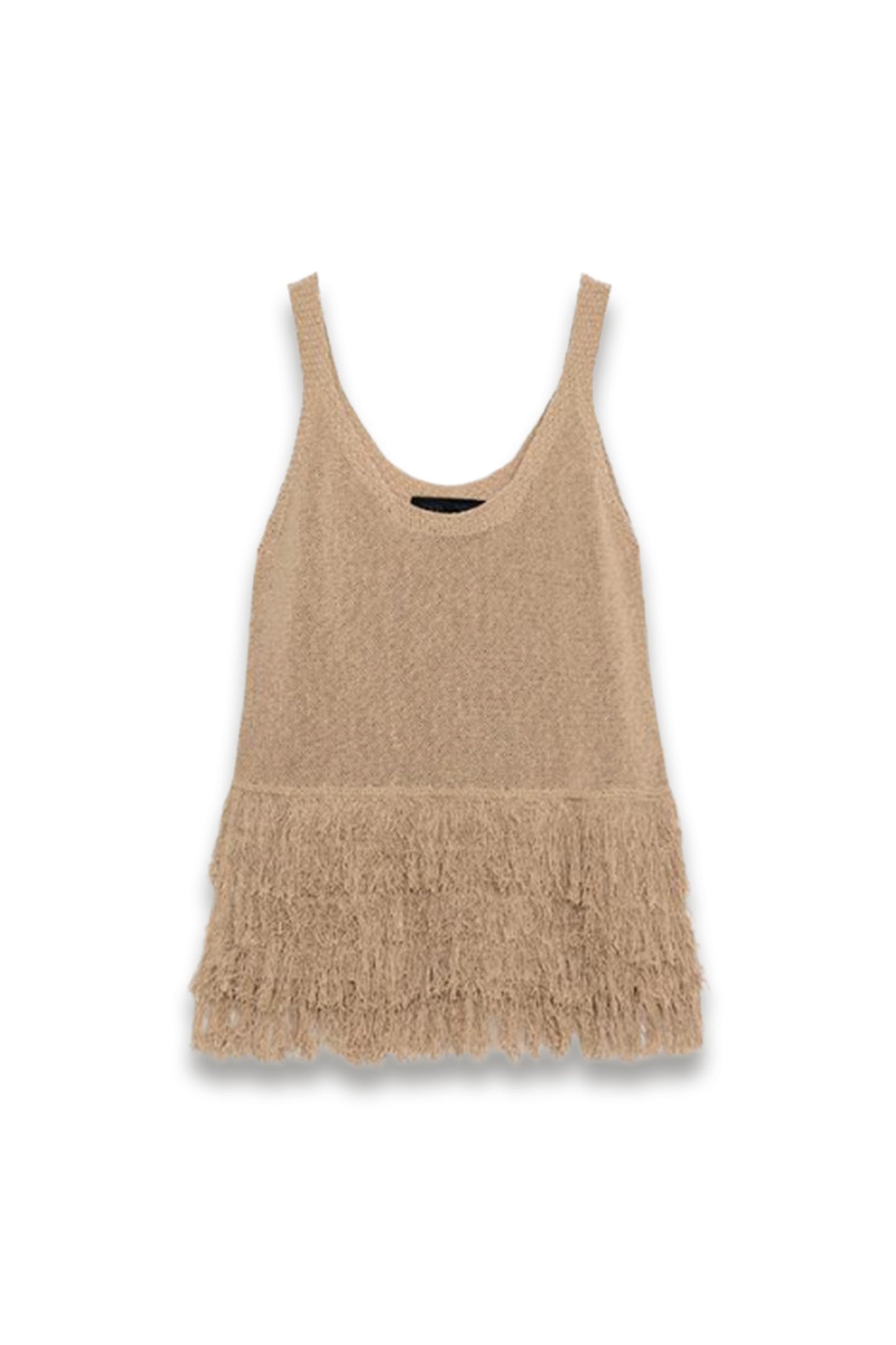 Fringed Knit Top