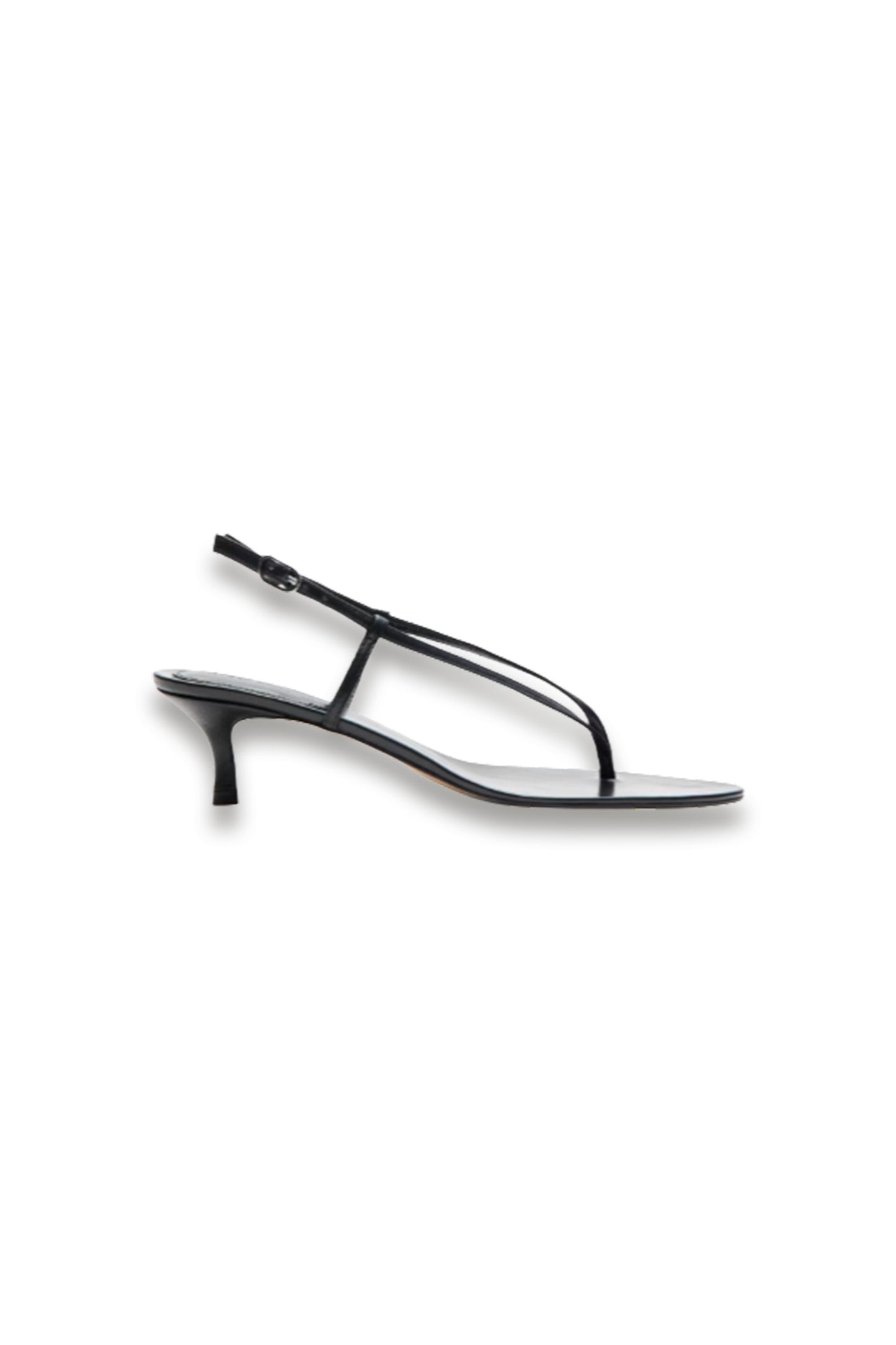 Heeled leather sandals with straps
