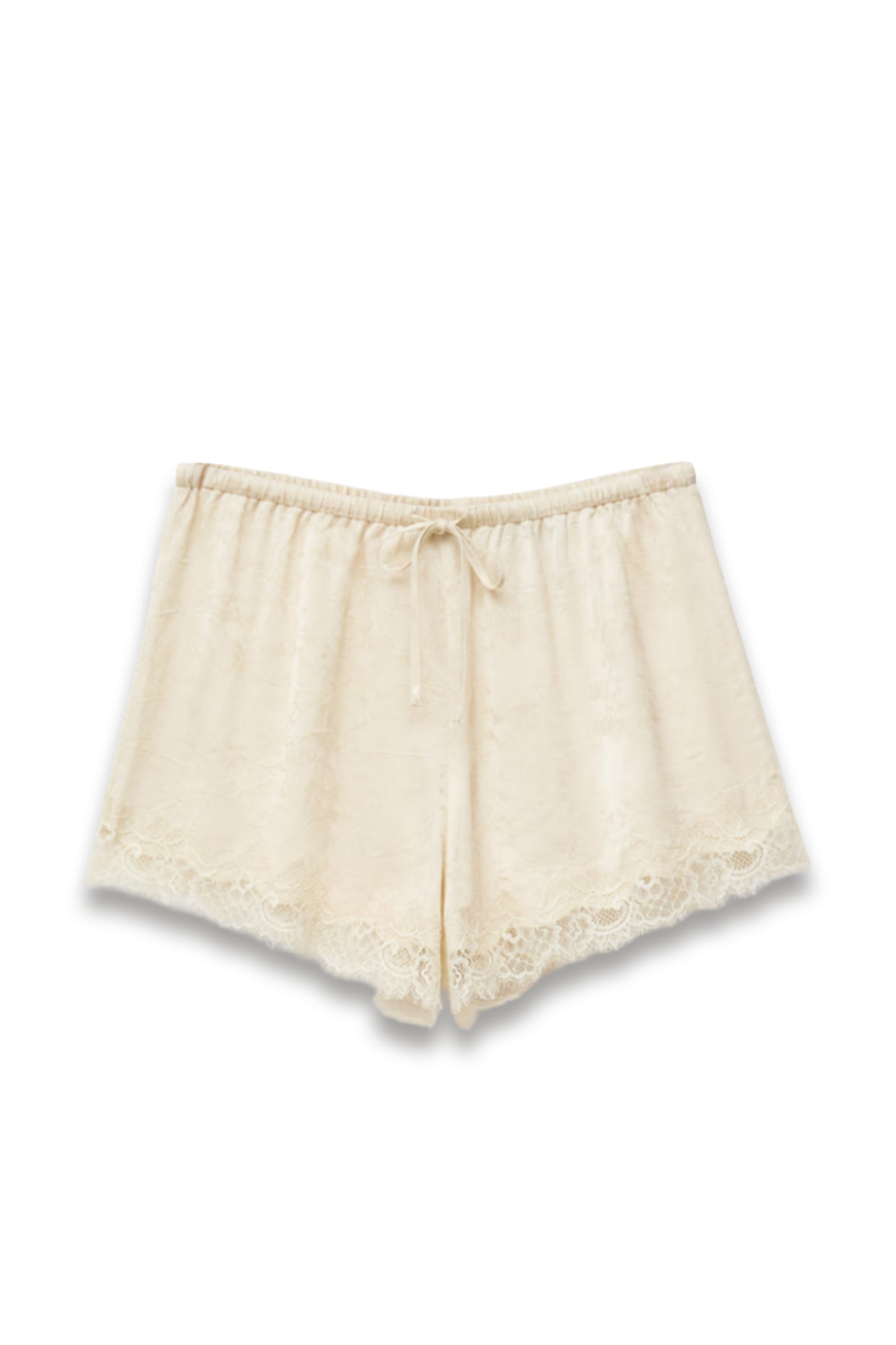 Lace-Trimmed Jacquard Mini Shorts