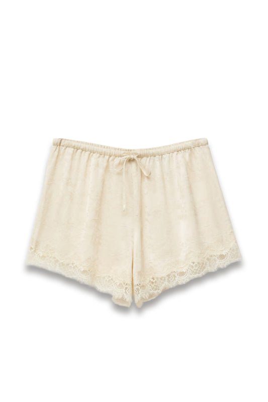 Lace-Trimmed Jacquard Mini Shorts