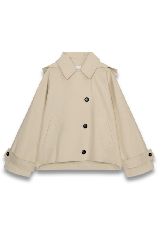 Short Water-repellent Trench Coat