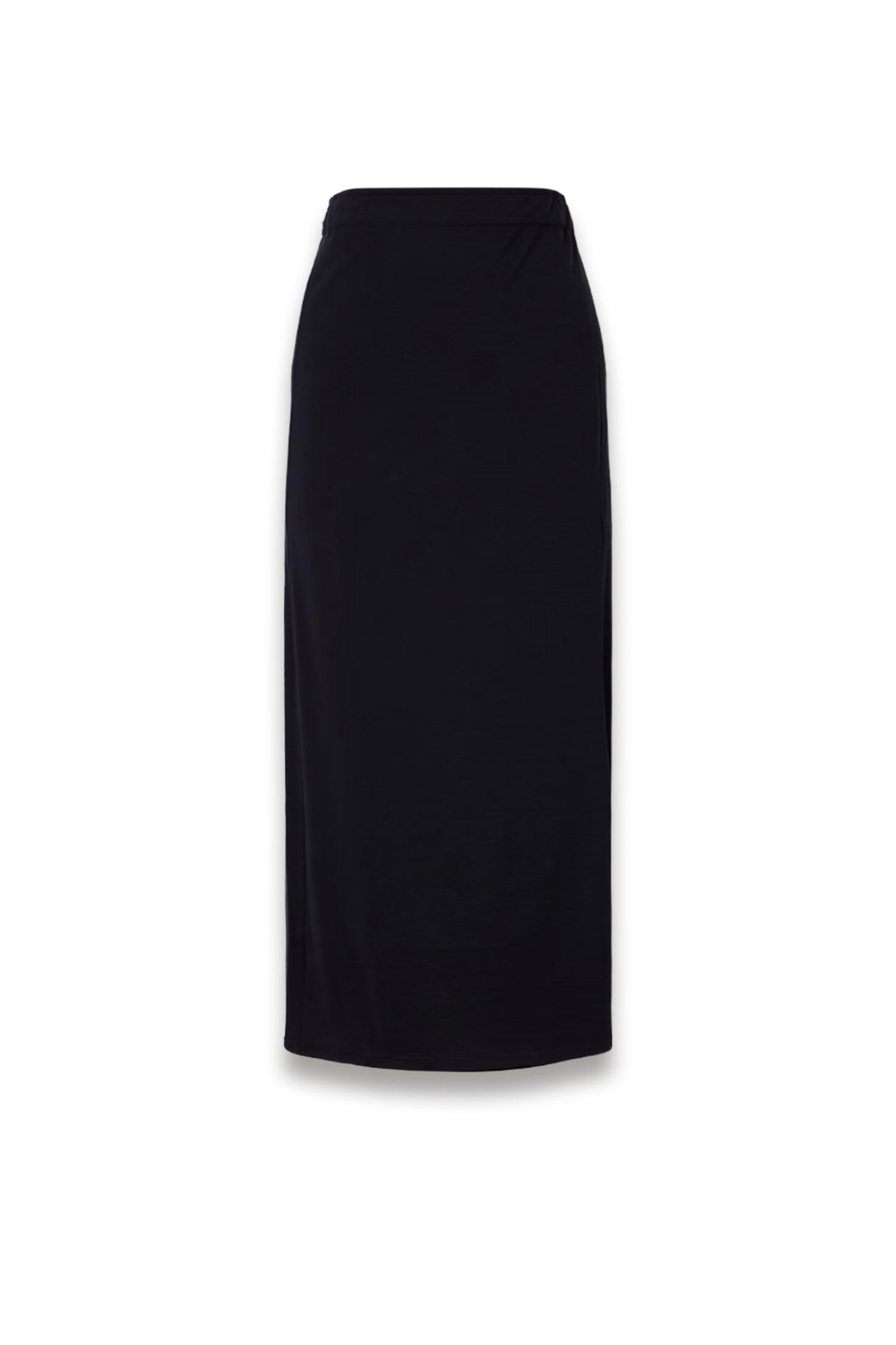 Organic cotton and silk-blend wrap midi skirt