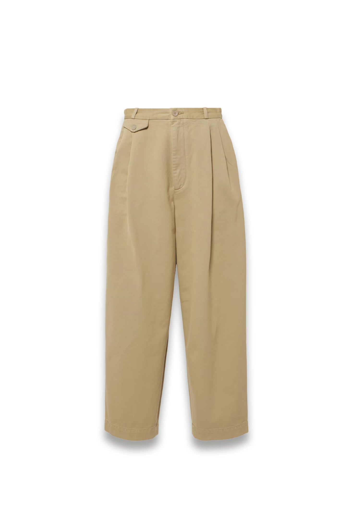 Becker wide-leg cotton twill chinos