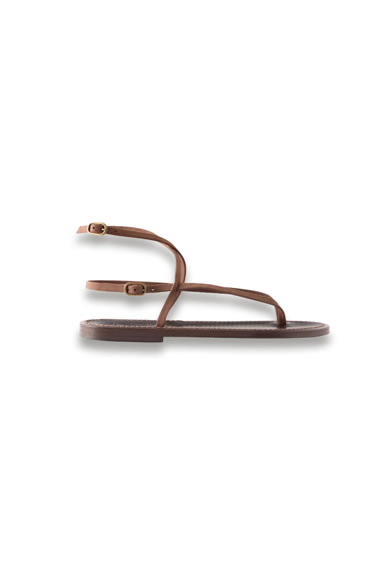 Abako nubuck and leather thong sandals