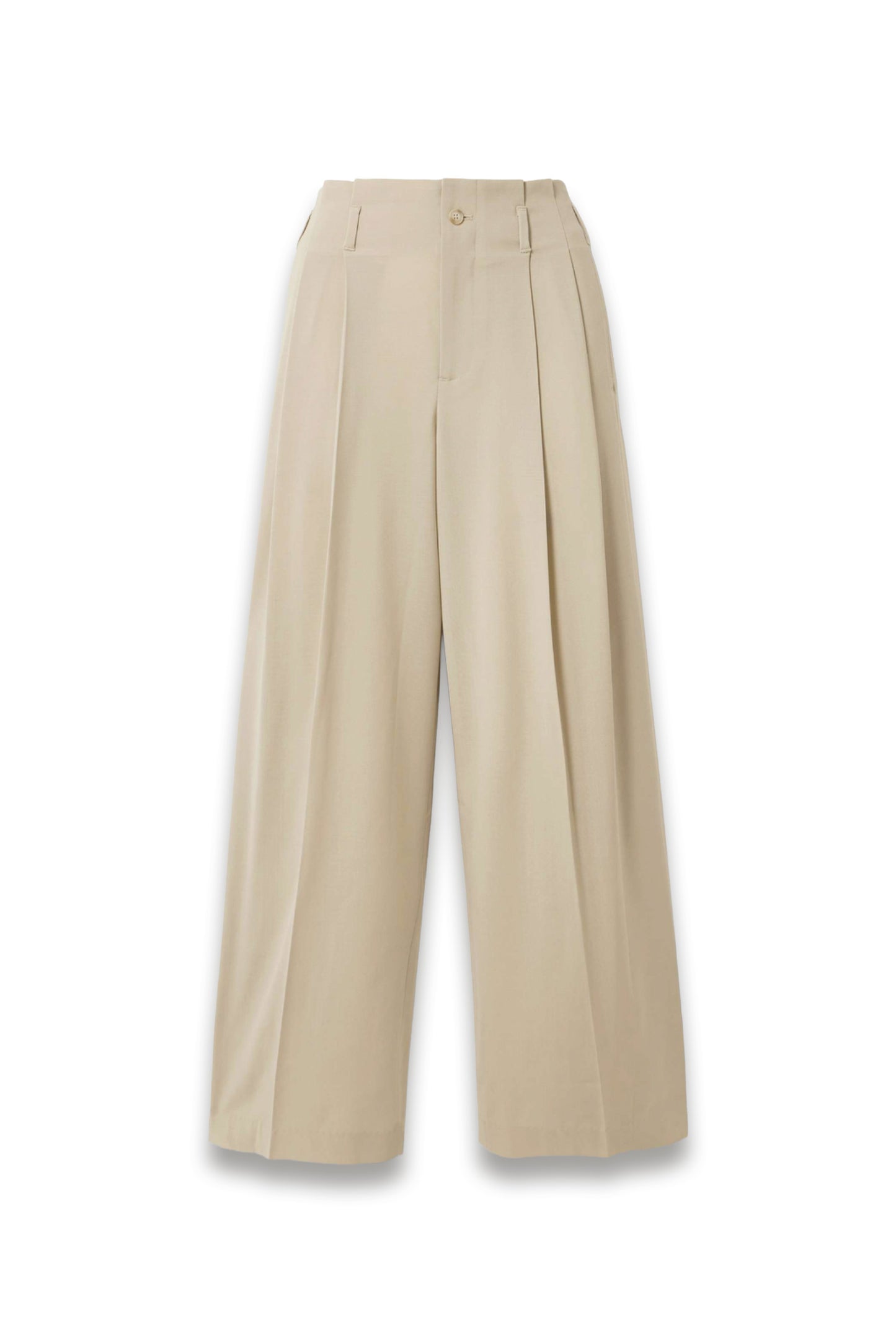 Percie Pleated Wool-blend Wide-leg Pants