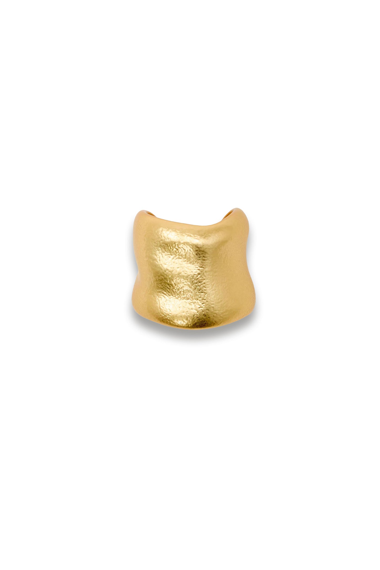 Sculpted Hair Cuff With Pin in Gold Tone