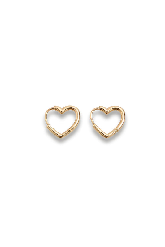 Mini Heart Hoop Earrings