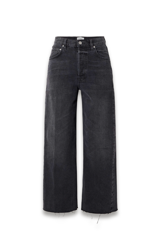 Ayla Cropped Frayed High-rise Wide-leg Jeans
