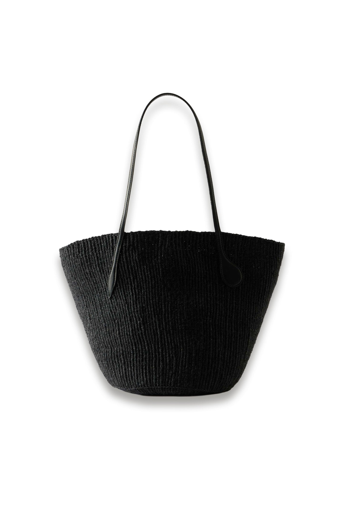 Sprout Leather-trimmed Sisal Tote Bag