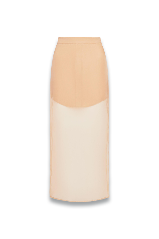 Sylkie Shirt Tail Midi-Skirt