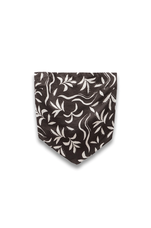 Printed Linen Blend Bandeau Top
