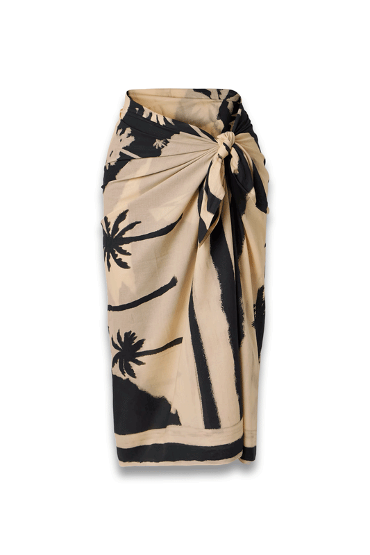 Sailing Landscape Printed Cotton-Voile Pareo