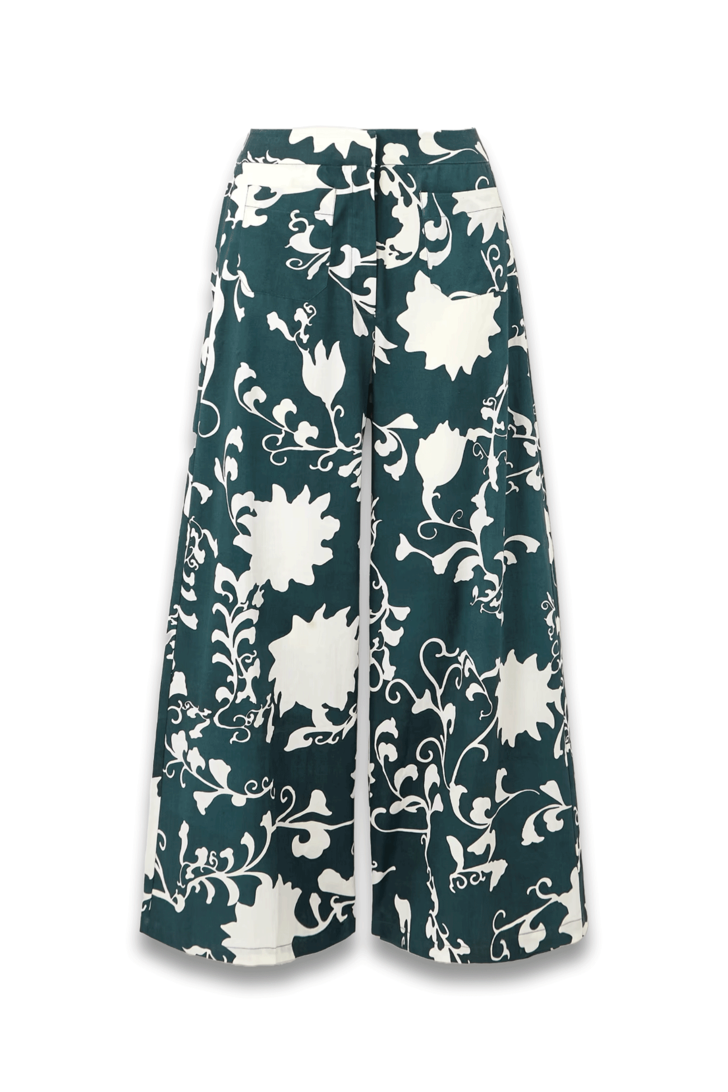 Adele Floral-Print Cotton Wide-Leg Pants