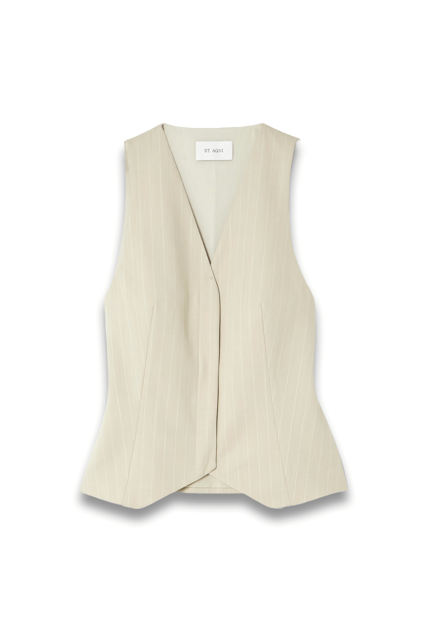 Pinstriped Wool-blend Twill Vest