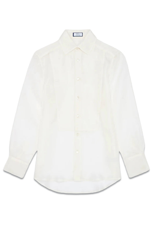 The Dress Shirt: Silk Organza, Ivory