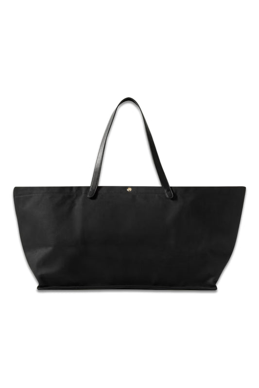 Idaho XL Leather-Trimmed Cotton-Twill Tote