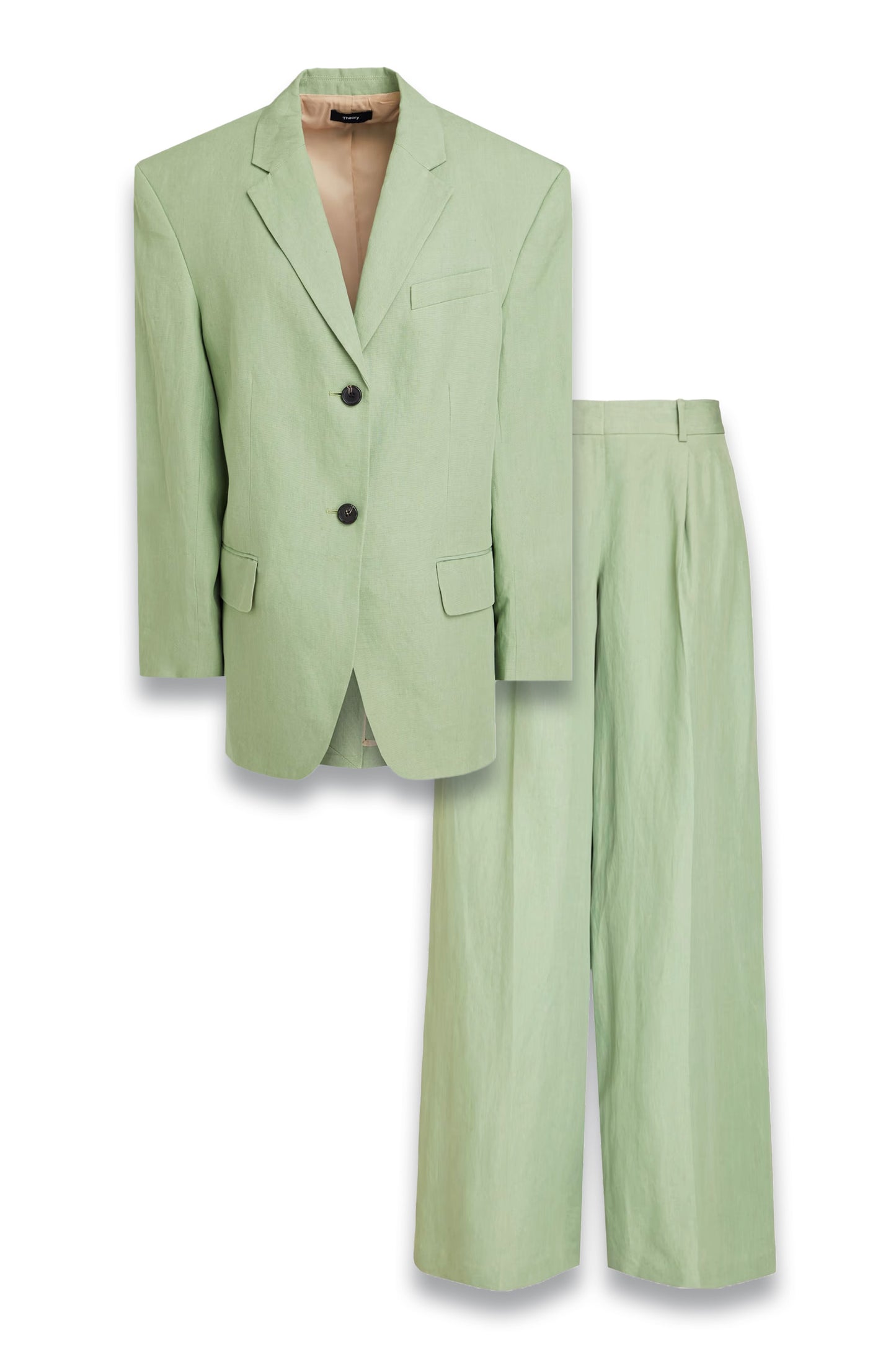 Linen Blazer and Wide Leg Pants