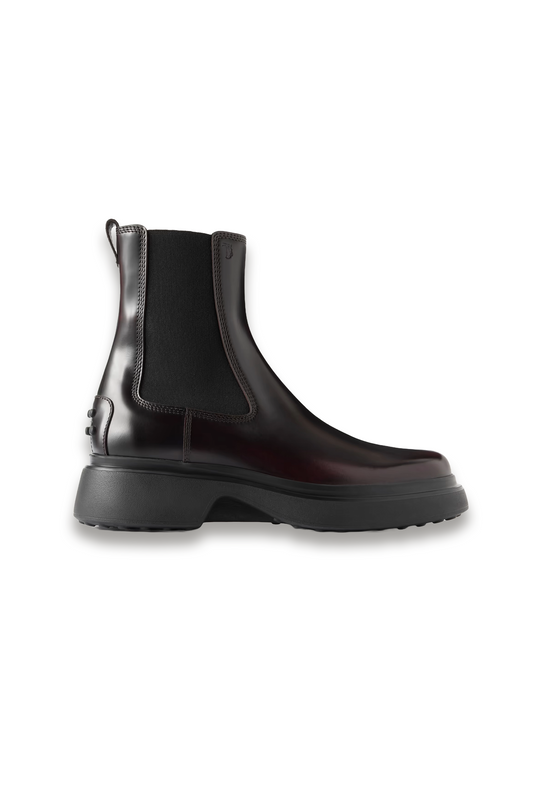 Gomma 74L Glossed Leather Chelsea Boots