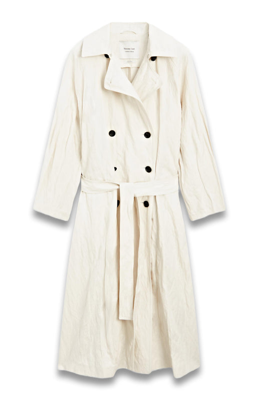 Long Voluminous Cotton Blend Trench Coat - Limited Edition