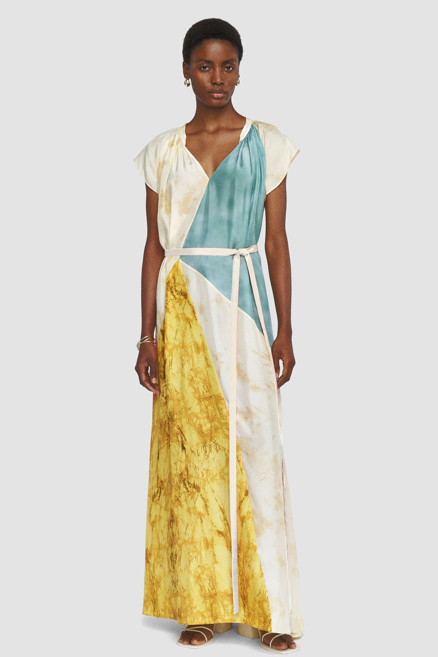 Tulipa Planchart Print Silk Dress
