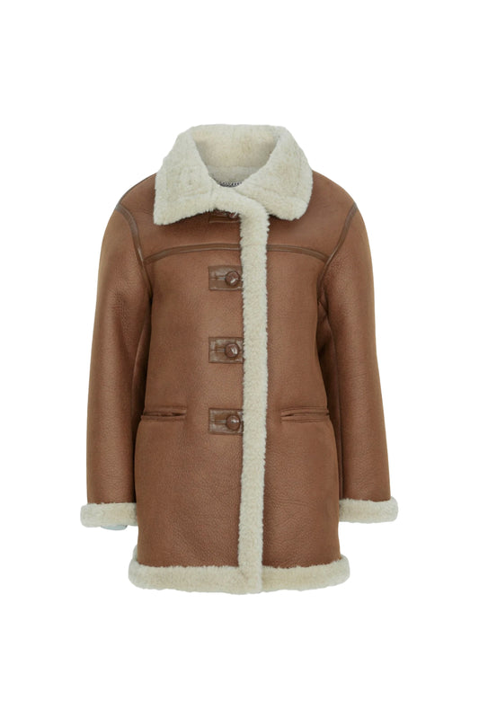 Tan Faux Shearling Coat