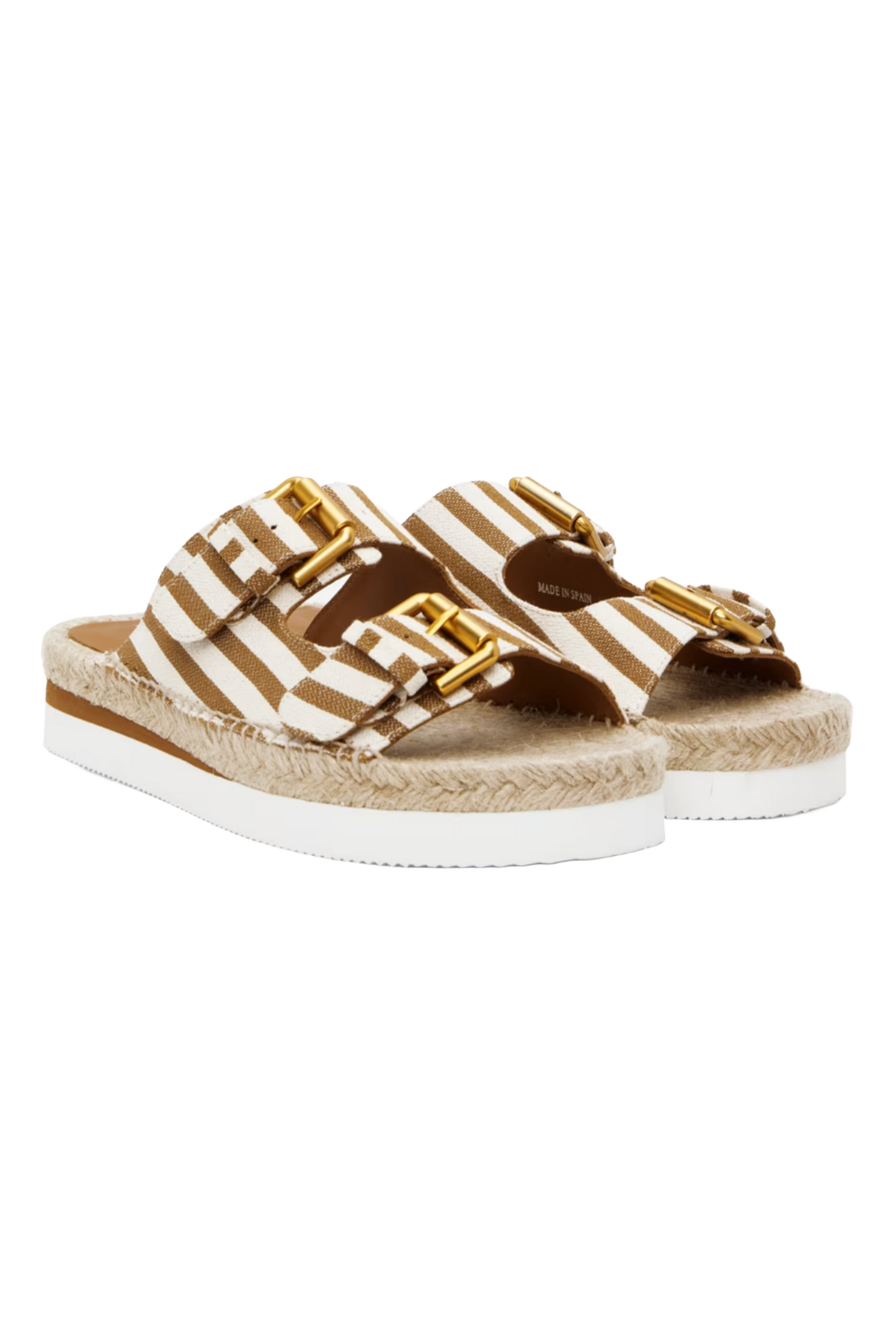 Tan Stripe Glyn Slides