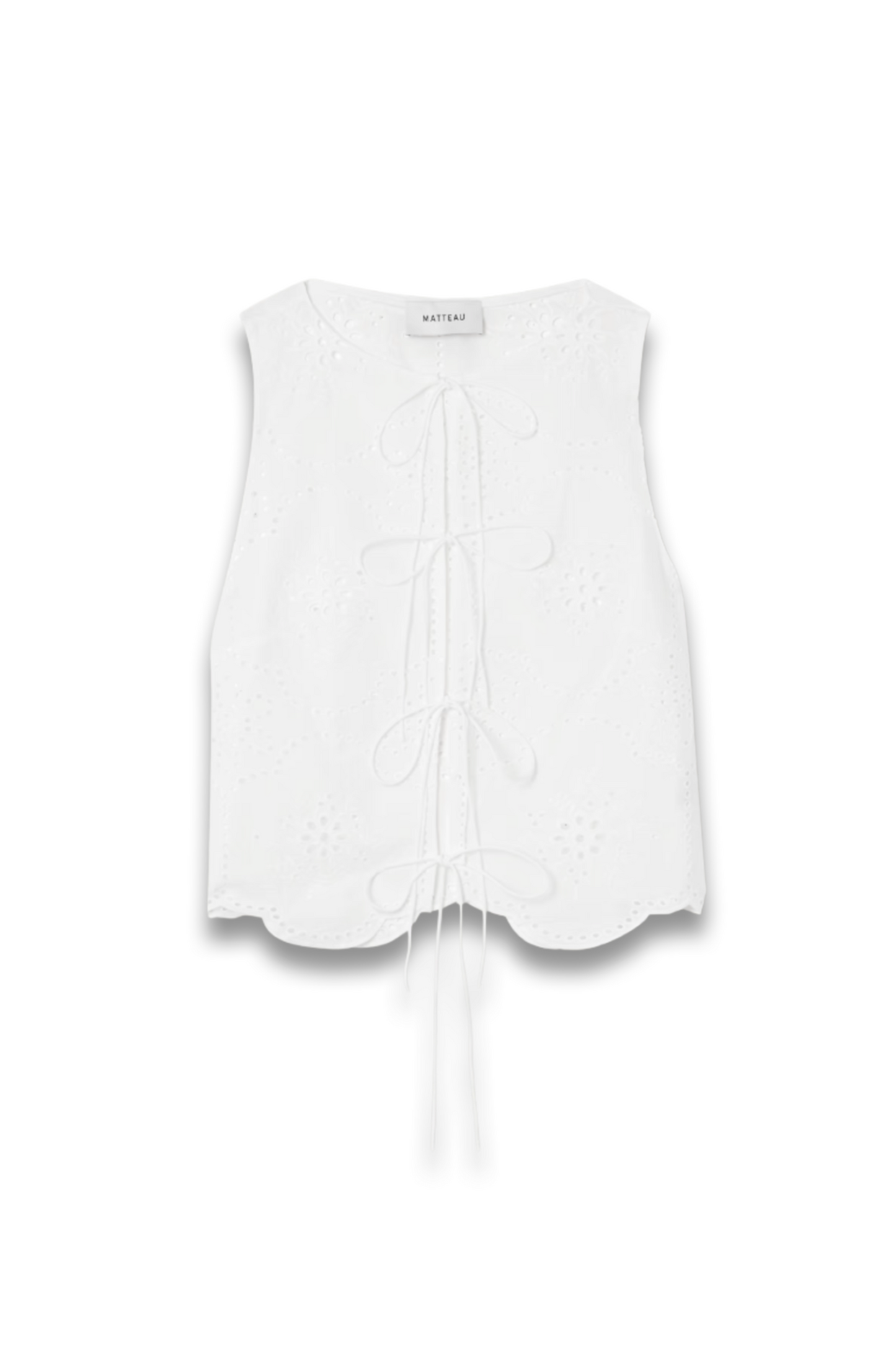 Scalloped Broderie Anglaise Cotton Top