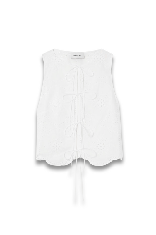 Scalloped Broderie Anglaise Cotton Top
