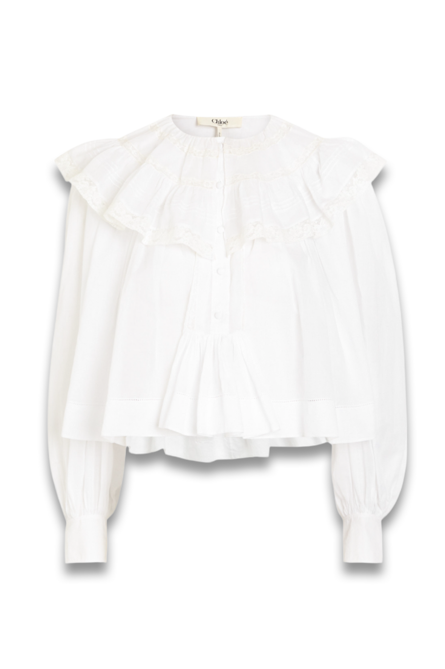 Ruffled Cotton Blouse