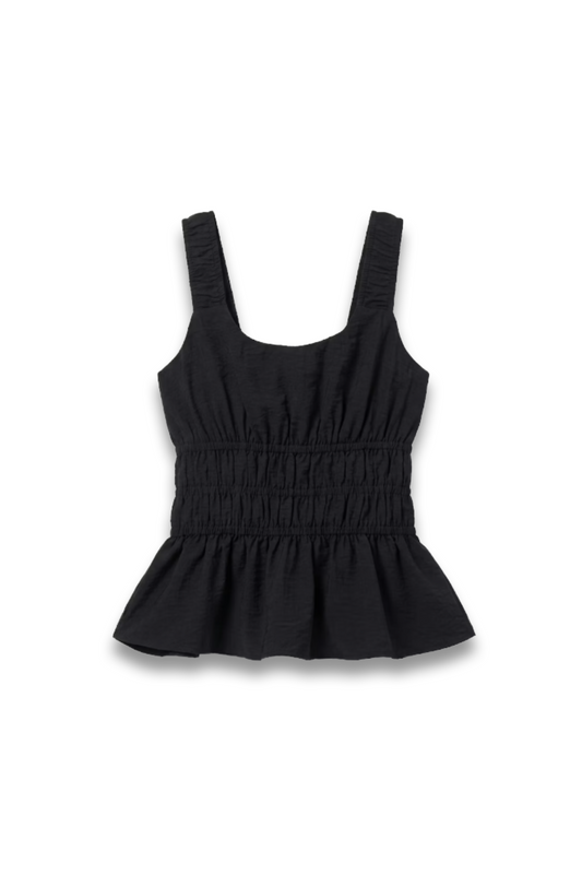 Air Flow Gathered Straps Top
