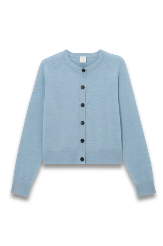 Merino Wool Crewneck Cardigan
