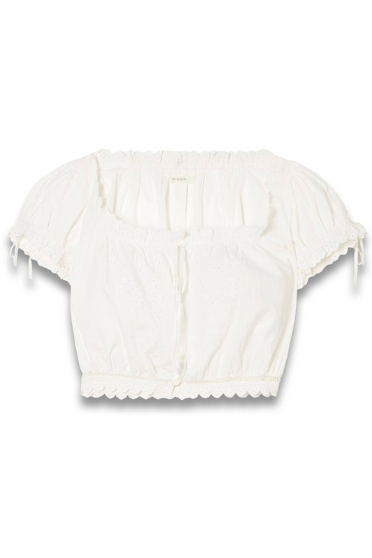 Nera Broderie Anglaise Cotton Blouse
