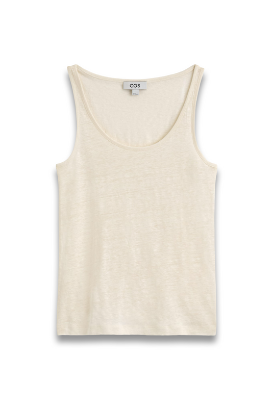 Linen-Jersey Tank Top
