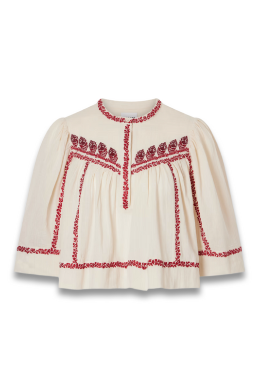 Juline Embroidered Organic Cotton Shirt