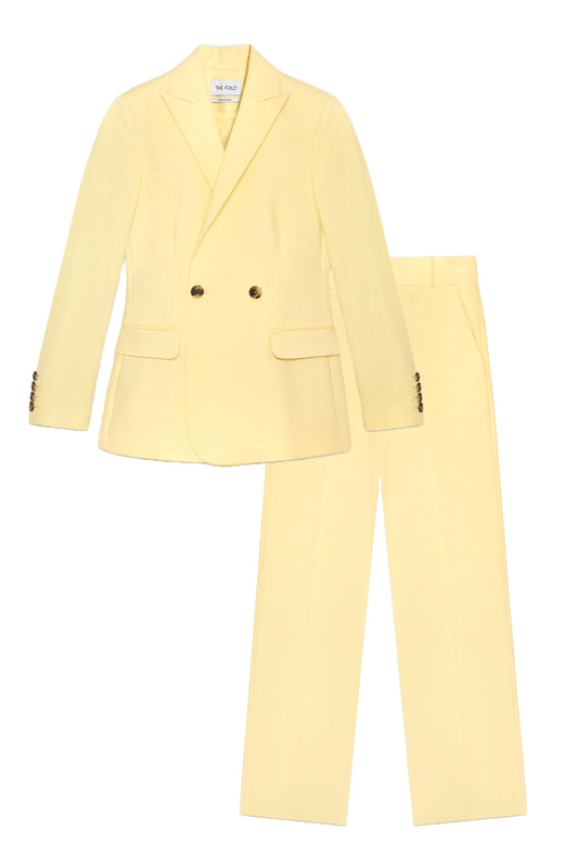 Knighton Jacket Meadow Yellow and Wide Leg Trousers