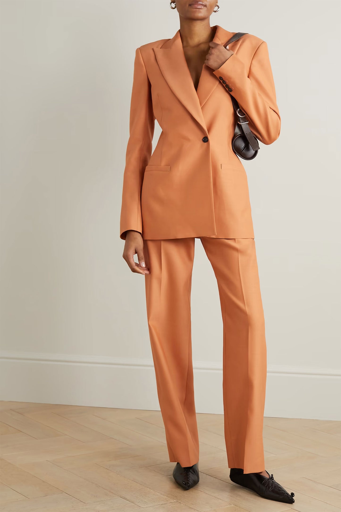 The Fontaine Wool and Silk-Blend Blazer and Straight Leg Pants